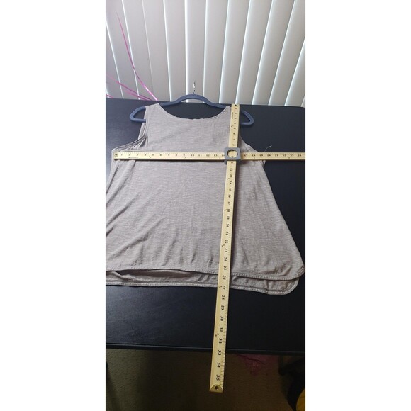 Eileen Fisher Tank Top Large Gray Hemp Cotton Scoop Neck Casual Slub Autumn Fall - Picture 6 of 8